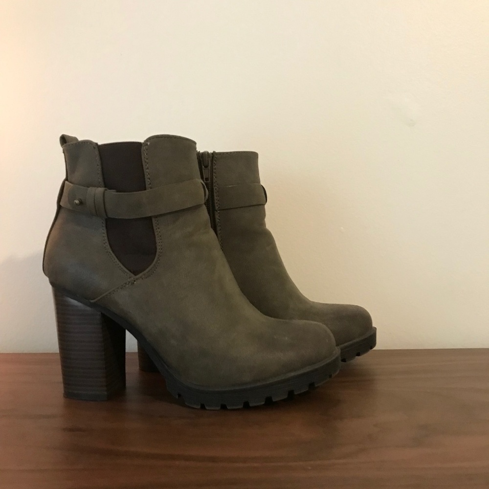 Call it Spring - Olive Green ankle booties